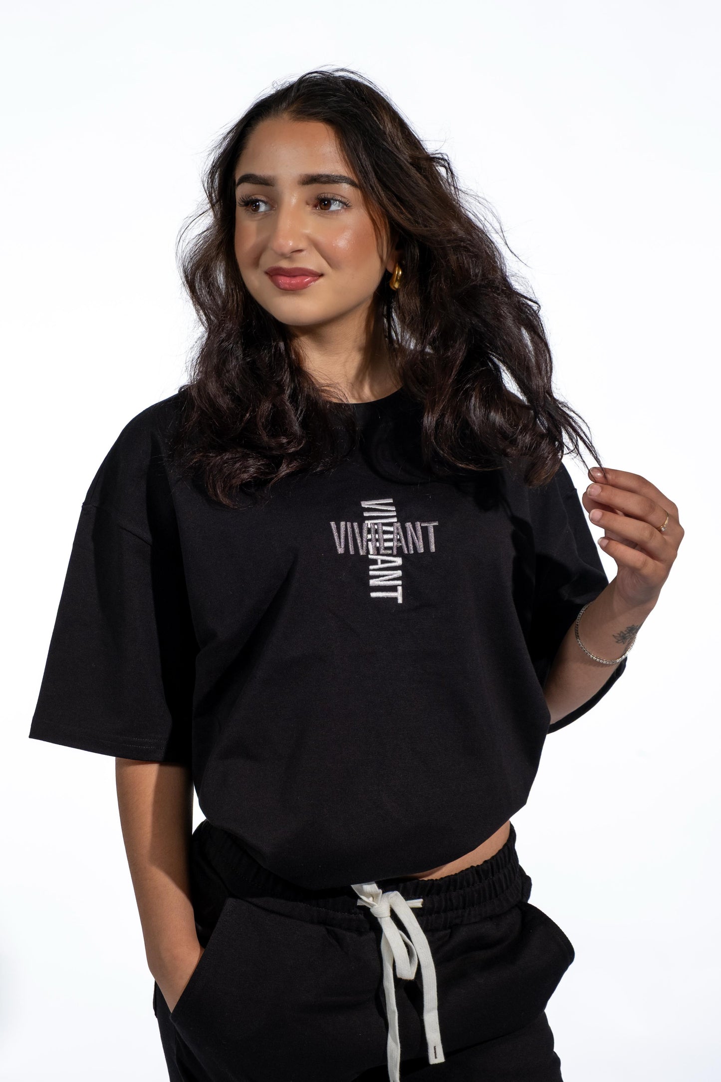 Boxy fit t-shirt black