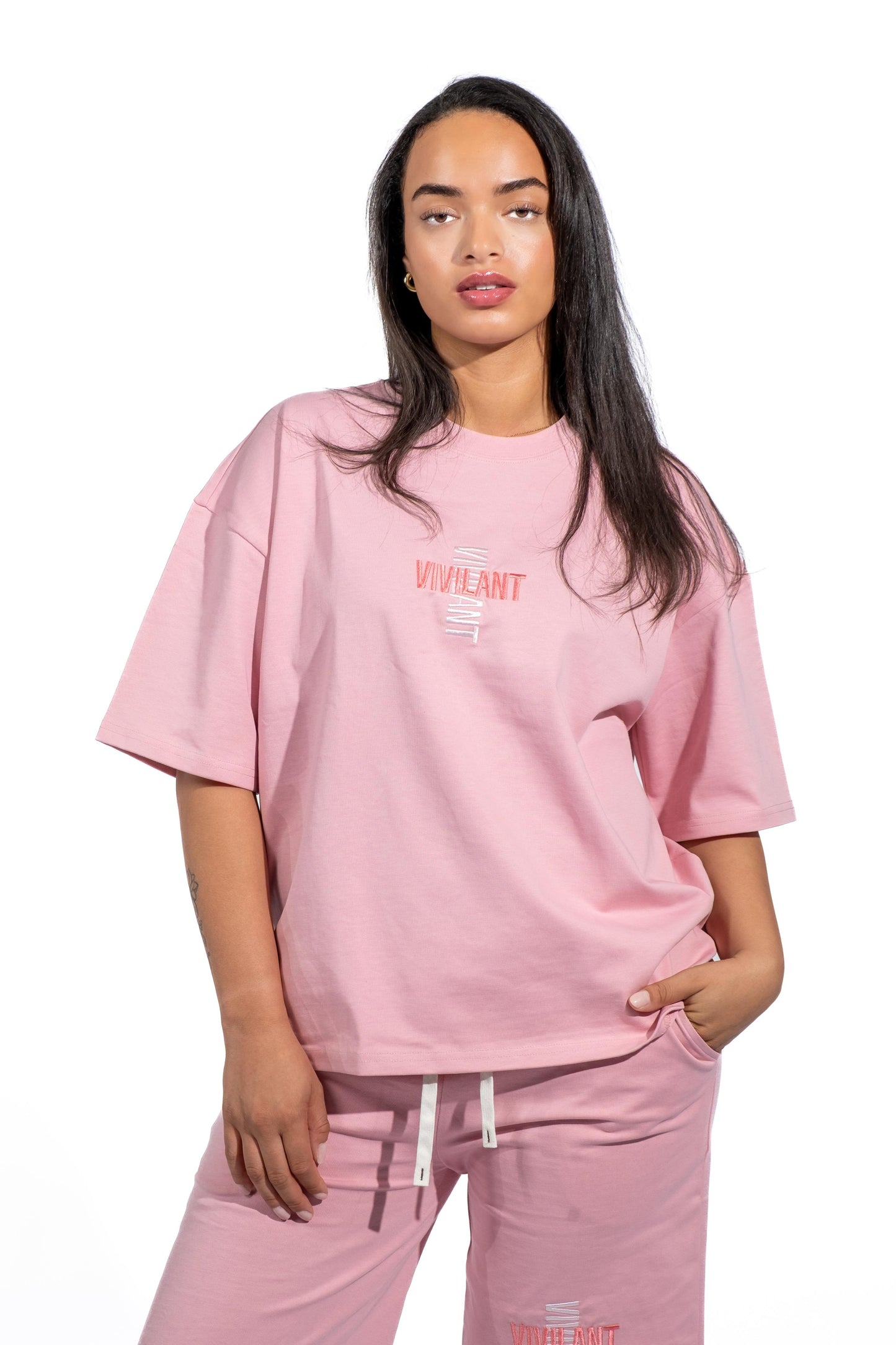 boxy fit t-shirt pink
