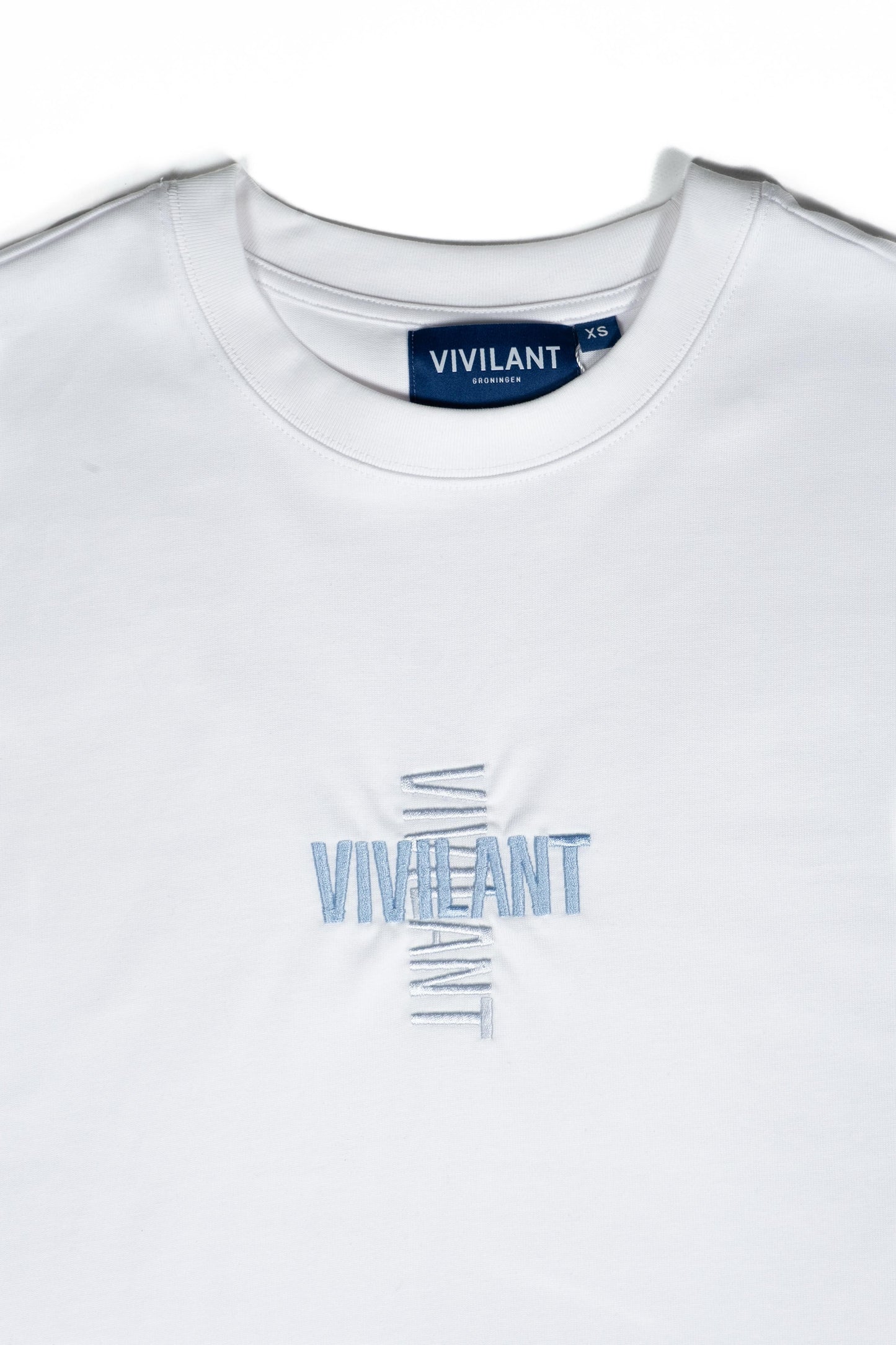 Boxy fit t-shirt white/blue