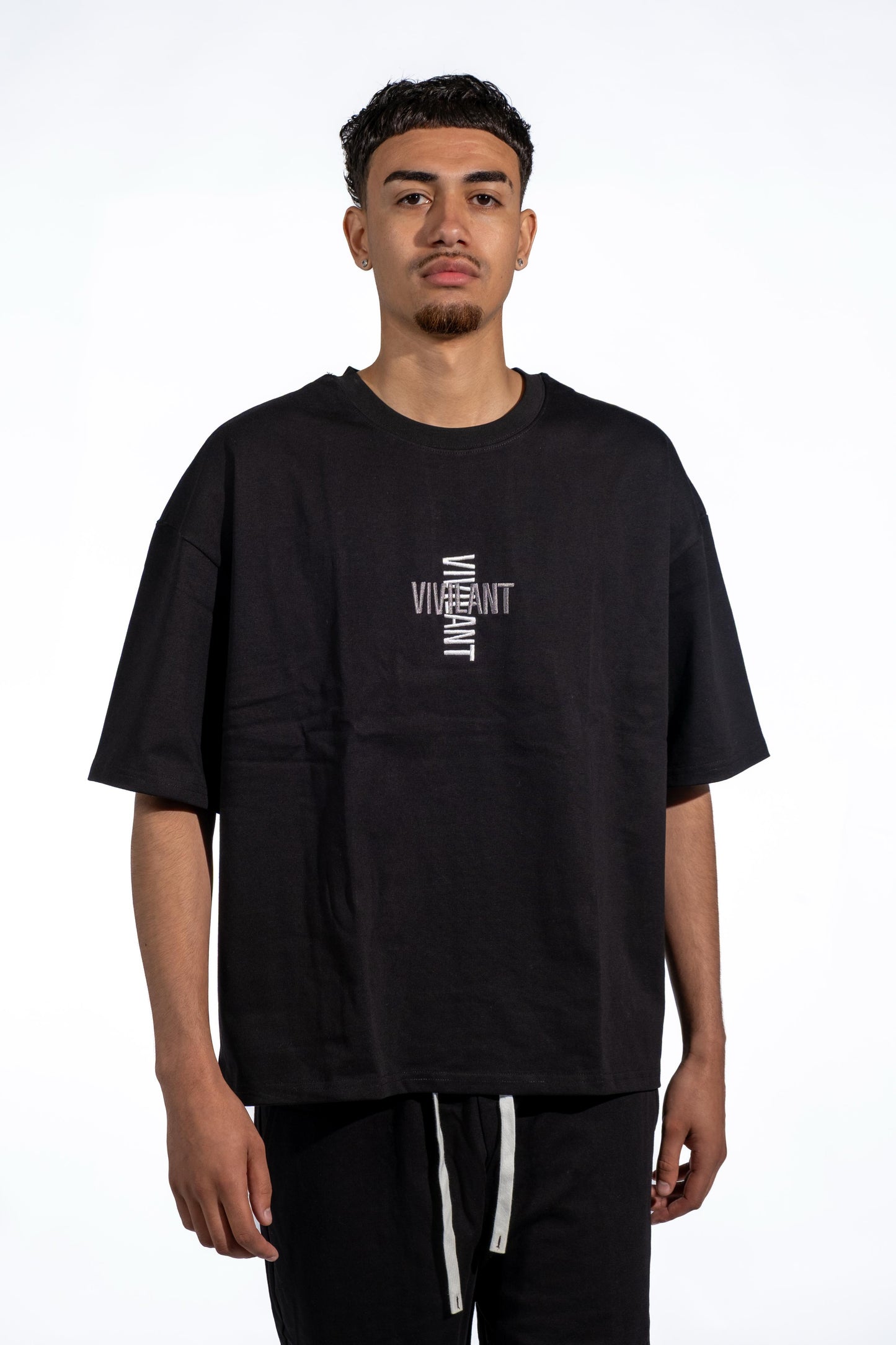 Boxy fit t-shirt black